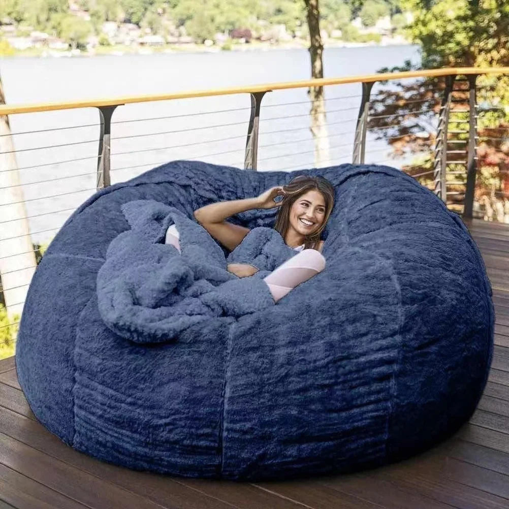 Blue Designer Lazy Bean Bag Sofa European Modern Individual Floor Lazy Bean Bag Sofa Living Room Divano Soggiorno Home Furniture