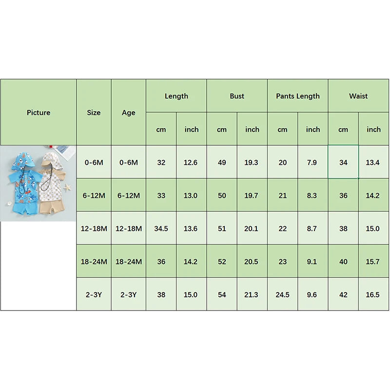 Toddler Baby Boys 3Pcs Swimsuits Rash Guard Beachwear Shark Print Long Sleeve Zip Up Tops+Swim Trunks with Cap Bathing Suit