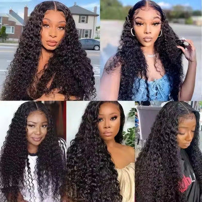 250 3C4A Burmese Curly Human Hair Wigs Curls 13x6 13x4 HD Transparent Lace Frontal Wig For Women Burmese Curly Full Lace Wigs