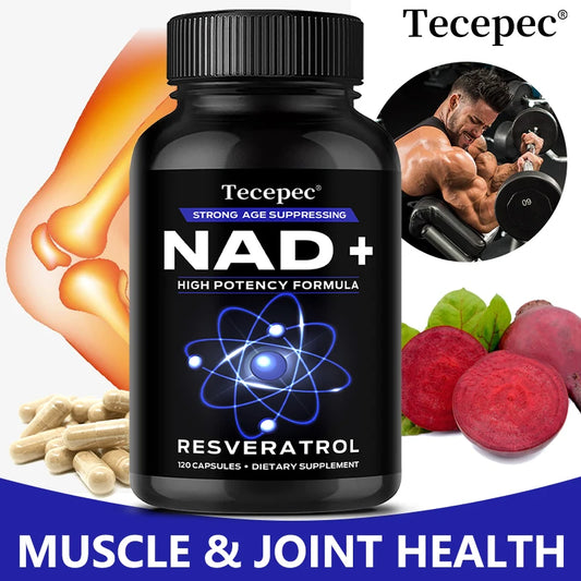 NAD+ Supplements with Resveratrol,Anti-aging and Cellular Health, Strengthens Immune System
