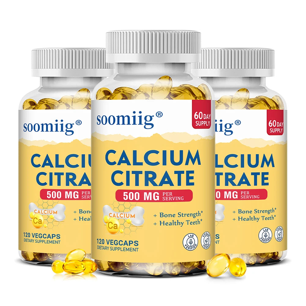Calcium Citrate Capsules, Advanced Bone Support Blend, Gentle Digestion Formula, Vegan, Non-GMO