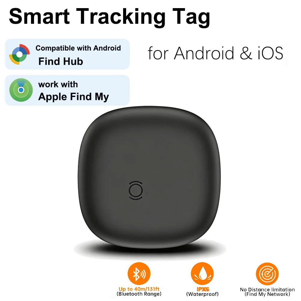 New Air Tag Tracker Dual System Bluetooth Smart Tag Compatible with Apple Find My IOS & Google Find Hub Android,80-100dB Alarm
