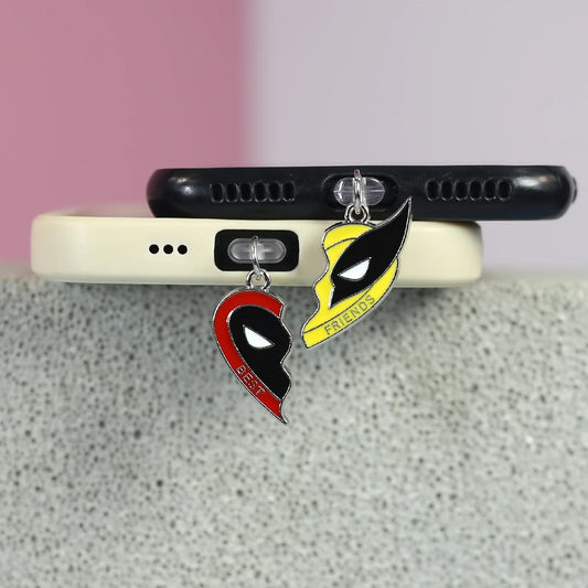 Mobile Phone Dust Plug Pendant Accessories Decorations For Iphone For Samsung For Xiaomi Deadpool Wolverine Cospay Best Friends