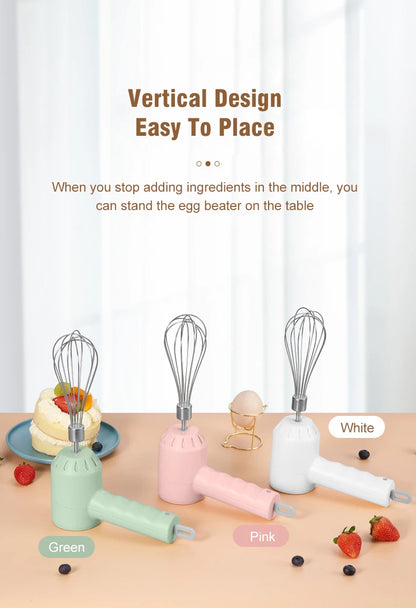 Wireless Portable Electric Food Mixer Hand Blender 3 Speeds High Power Dough Blender Egg Beater Baking Hand Mixer Kitchen Tools