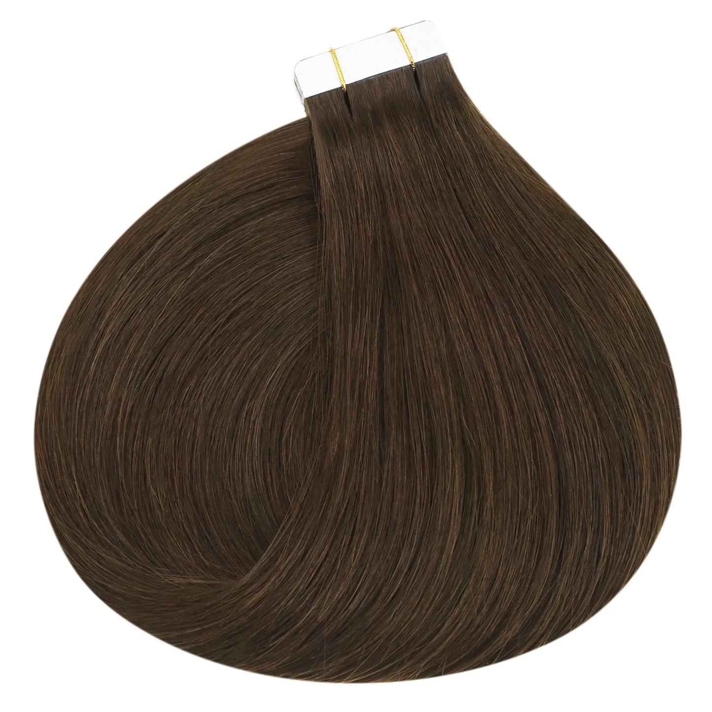Ugeat Tape in Human Hair Extensions Brown Tape in Extensions for Women Chocolate Brown Invisible Tape in Extensions Real Hair