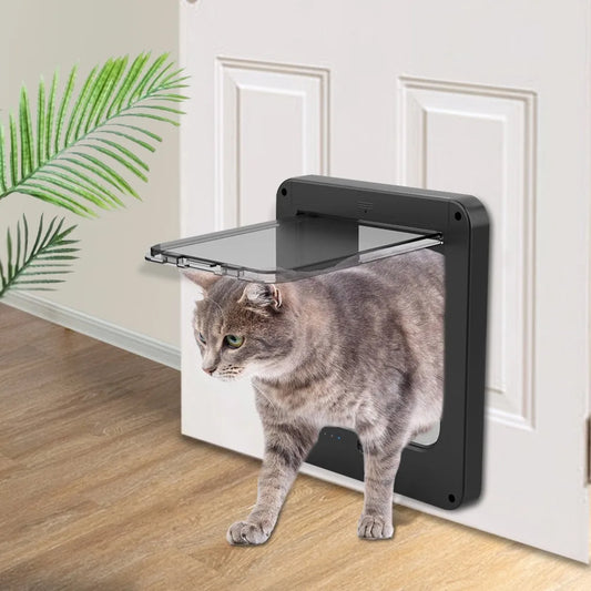 Smart Silent Electric Pet Door for Cats and Dogs Free Passage with Chip Recognition Suitable for Glass, Iron, and Wooden Doors Merit Sell