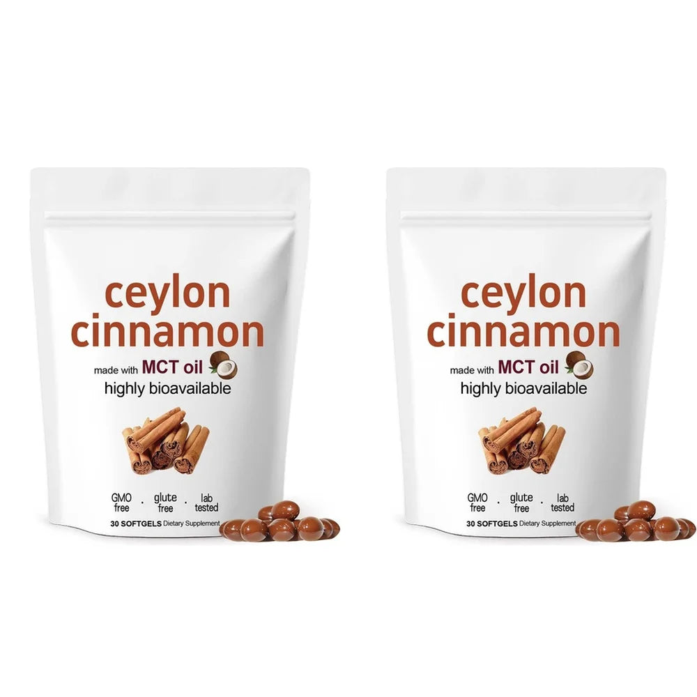 Ceylon Cinnamon Softgels, 600 Mg Ceylon Cinnamon Extract (12:1) for Glucose Metabolism Support and Lipid Balance, 30 Softgels