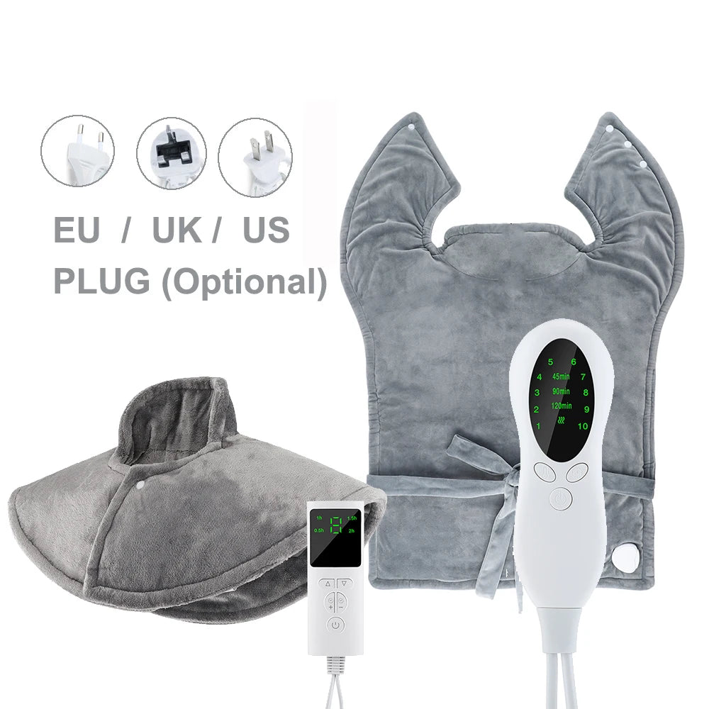 Electric Shoulder Neck Heating Pad Winter Back Warming Blanket 60*90cm Office Home 220/110V Hot Compress Shawl Washable Mat
