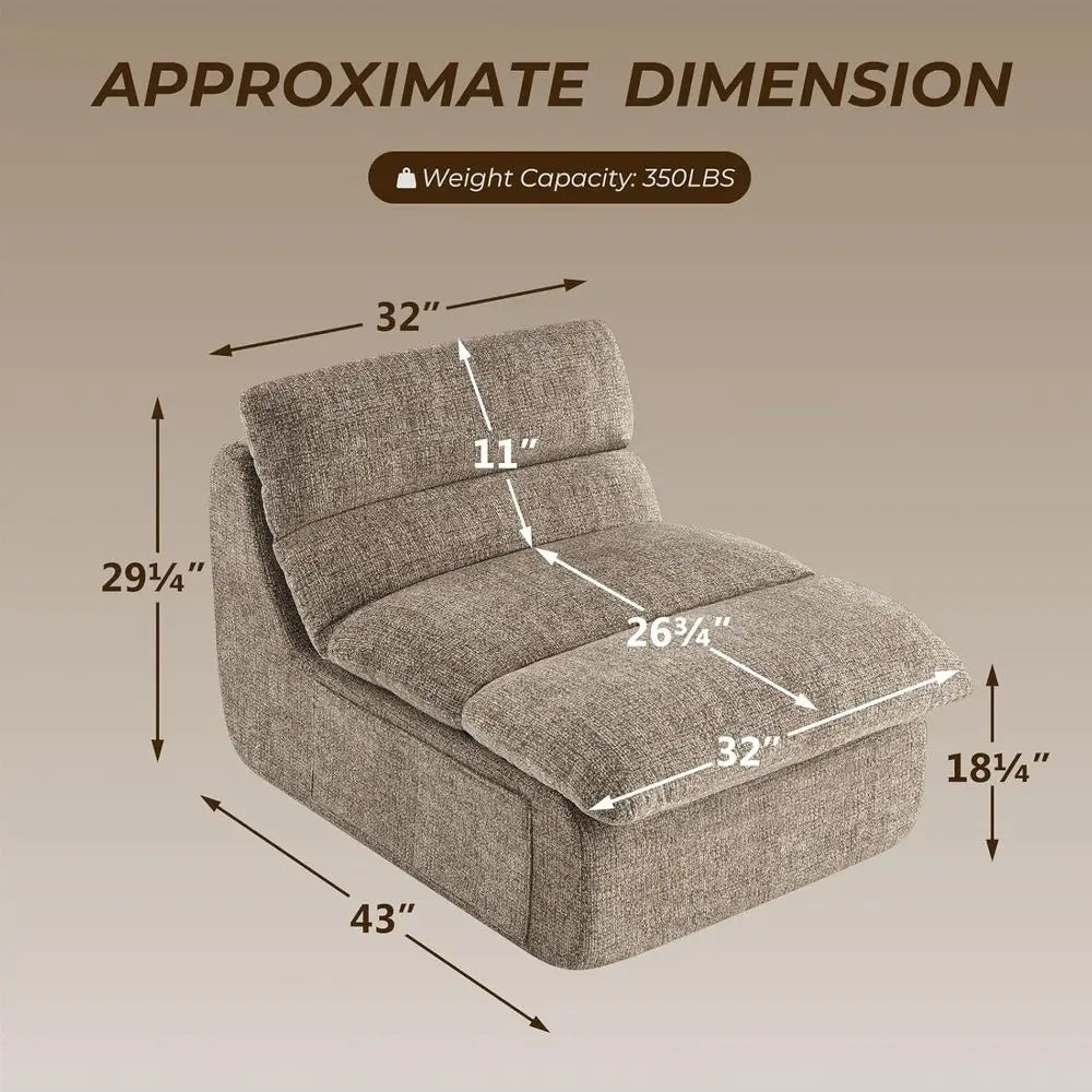 Ergonomic High-Density Foam Bean Bag Chair for Adults - Taupe Washable Cover, No Sag, Ready to Use