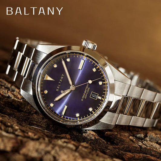 Baltany Explorer Homage Quartz Watch S4041 200m Waterproof Ronda 715li Movement 39MM Stainless Steel Retro Sports Men's Watches