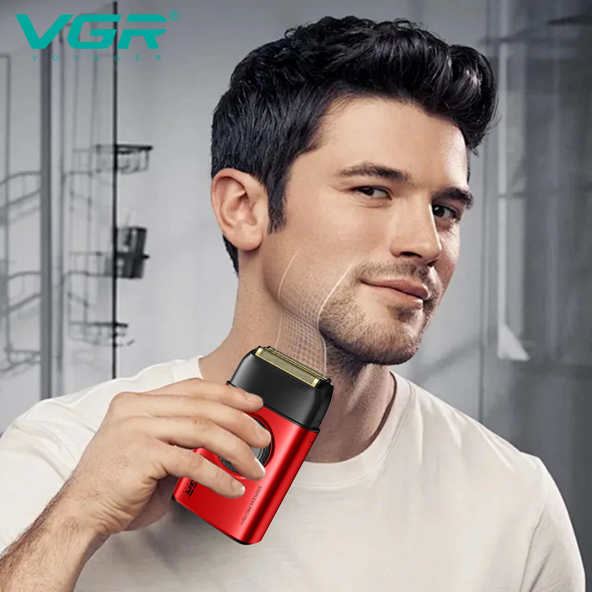 VGR Electric Shaver Professional Razors Reciprocating Foil Shaver Rechargeable Beard Trimmer Metal Shaving Machine for Men V-378