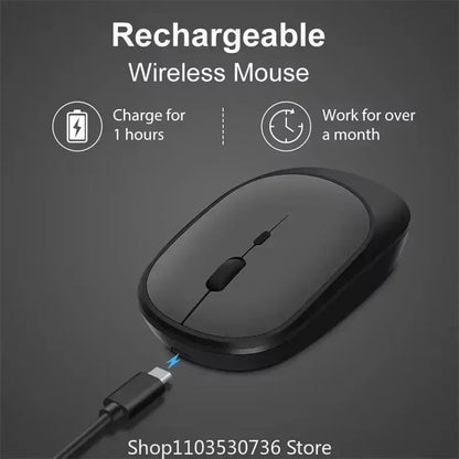 2025 New Wireless Mouse Bluetooth USB Silent Mice Adjustable DPI Ergonomic Design Rechargeable Gaming Mouse For Xiaomi Tablet