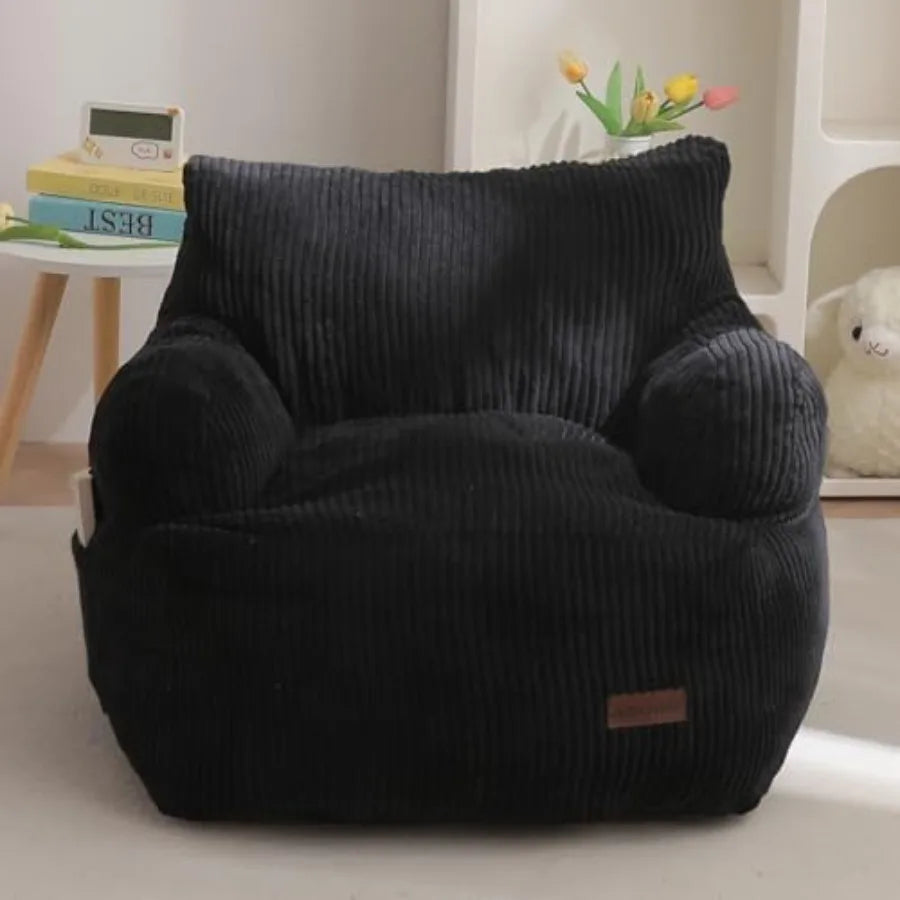 Bean Bag Chair Stuffed Toddler Bean Bag Sofa with Filler Bean Bag Chair for Boys and Girls Lazy Sofa with Pocket Floor Chair fo