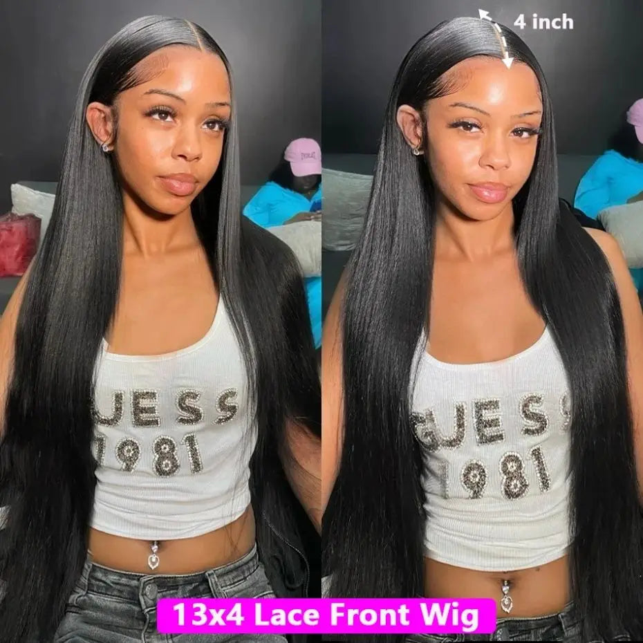 Ready To Wear Brazilian Bone Straight Glueless Wigs 13x4 13x6 HD Lace Front Human Hair Wig Pre Plucked Hair 5x5 Lace Closure Wig