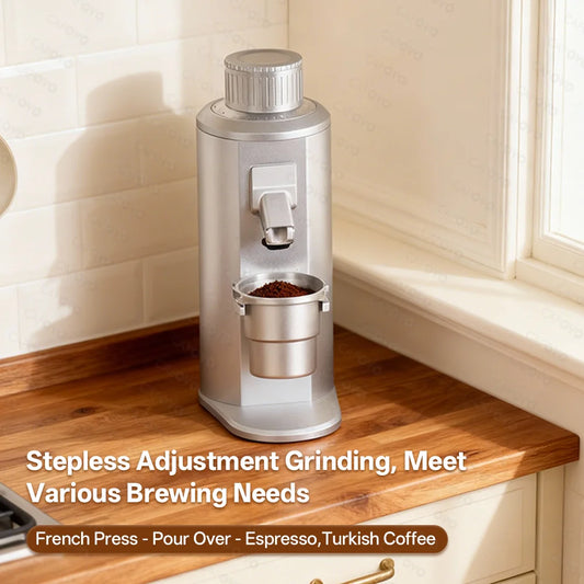 CAFOVO G163C Single Dose Coffee Grinder Fixed Speed with 63mm CNC Burrs and Plasma Anti-Static for Espresso and Pour Over Mill Merit Sell