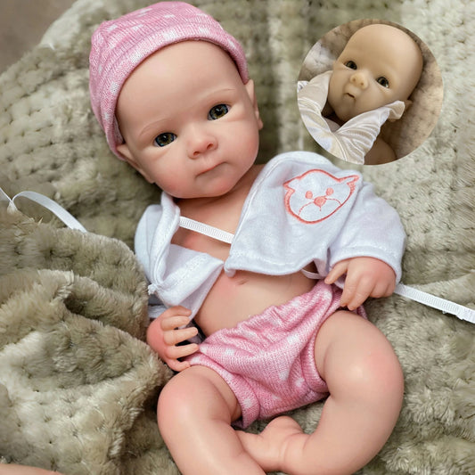 13Inch Cute Girl Bettie Reborn Dolls Open Mouth Whole Body Soft Solid Silicone Painted Reborn Baby Doll Toys Corpo De Silicone