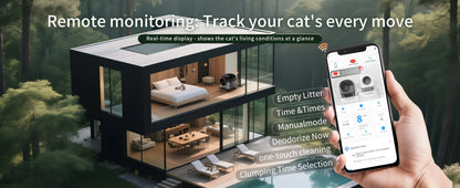 REDSASA Self Cleaning Automatic Cat Litter Box,110L Large Space Cat Smart Toilet with Stairs, Safety Protection, APP-Control