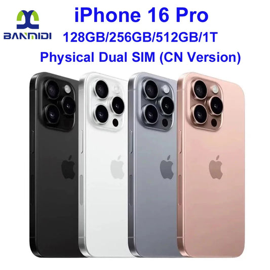 Original iPhone 16 Pro Smartphone 6.3" Dual SIM Card 5G Cell Phone Retina XDR OLED Face ID A18Pro 128GB/256/512GB/1T Unlocked