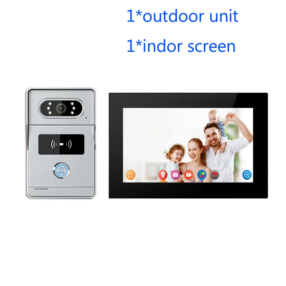 4 Wires support tuya app Wifi 1080P Video Intercom Video Door Phone 7'' Touch Monitor Video Doorbell Door Camera Security System
