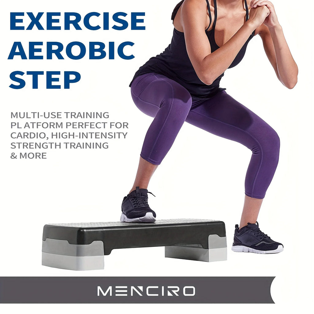 Aerobics Step for Fitness, 2-Level Height, 150kg Load Capacity, Stepper Platform, Sports Gymnastics, Adjustable Home Gym