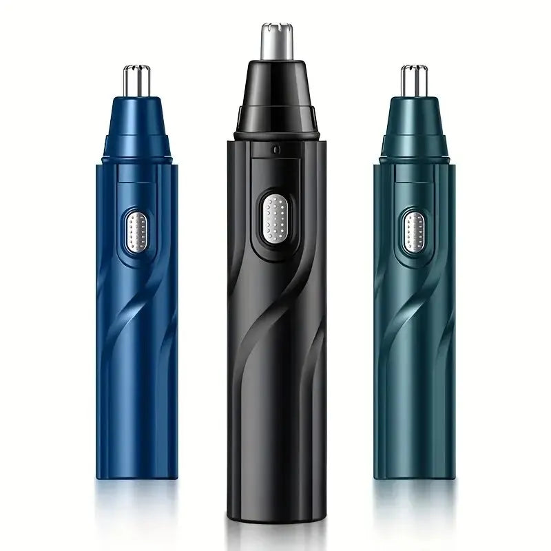Black and Blue Electric Nose Hair Trimmers Ofer Low Noise High Torque,High Speed Motors for Washing Nose Hair for Both Men