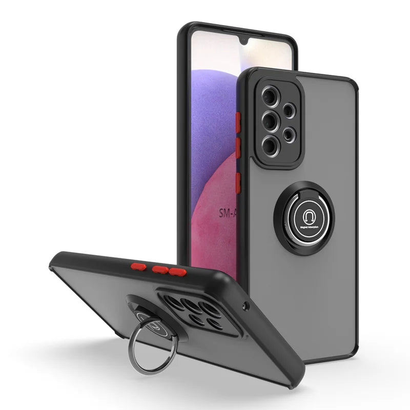 For Samsung Galaxy A13 A23 A33 A53 A73 5G Case Shockproof Armor Magnet Ring Holder Back Cover For Sumsung A 13 23 33 53 73 Funda