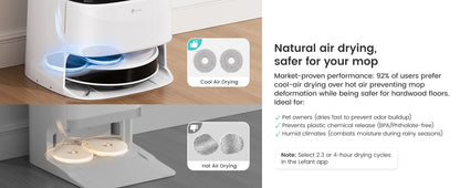 LEFANT Robot Vacuum Cleaner with Mapping, 12000Pa Suction, Emptying Station, Automatic Washing and Drying, DTOF Laser