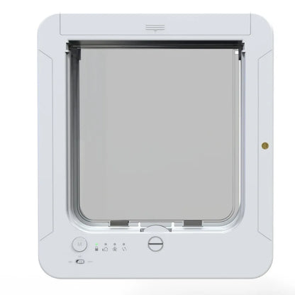 Smart Silent Electric Pet Door for Cats and Dogs Free Passage with Chip Recognition Suitable for Glass, Iron, and Wooden Doors