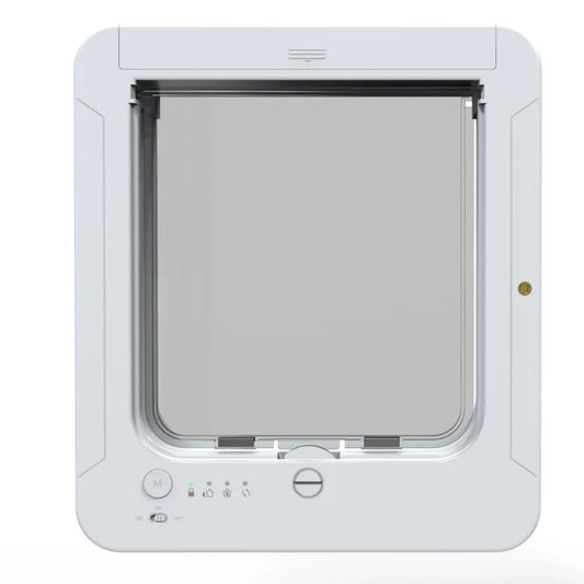 Smart Silent Electric Pet Door for Cats and Dogs Free Passage with Chip Recognition Suitable for Glass, Iron, and Wooden Doors Merit Sell