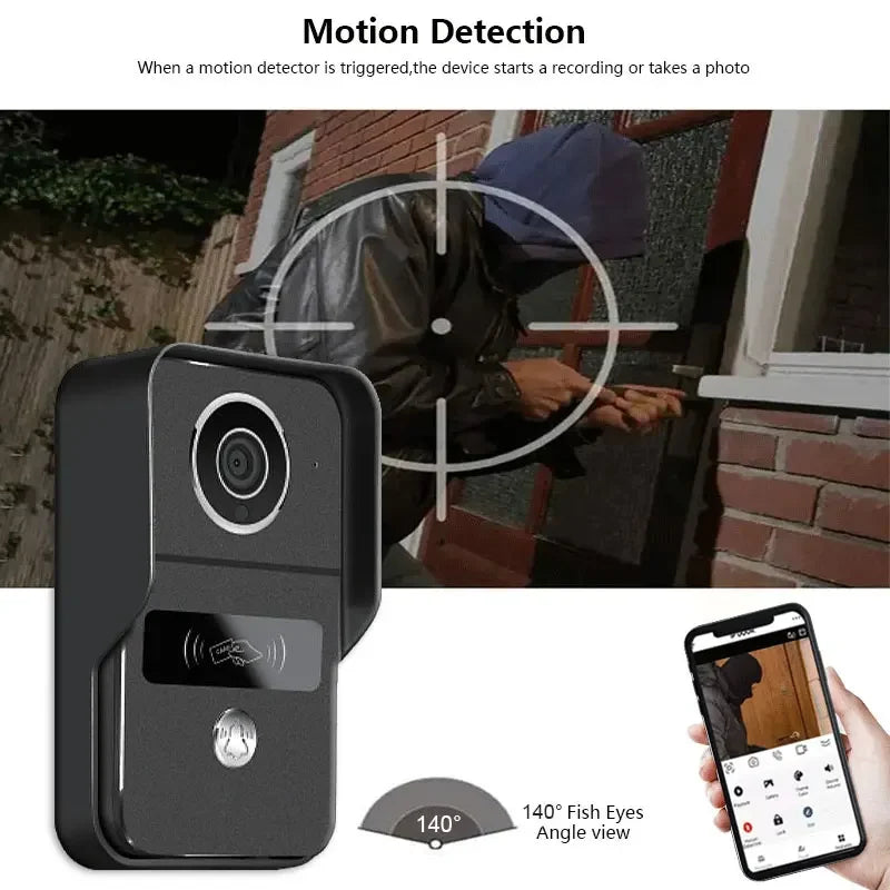 ANJIELO Smart Wifi 2-line intercom video Doorbell System 7/10-inch monitor 1080P doorbell camera Video doorbell Cartuya unlock