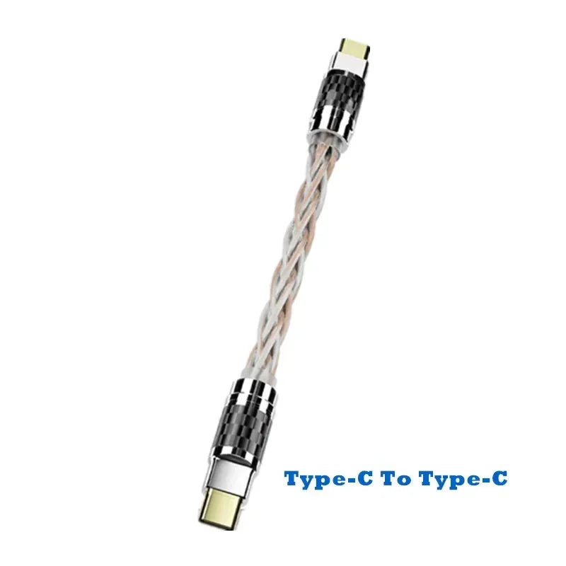Hifi OTG Audio Converter Type C Micro USB Headphone Adapter 4N Pure Silver Wire Amplifier Sound Card USB C Data Cable Converters