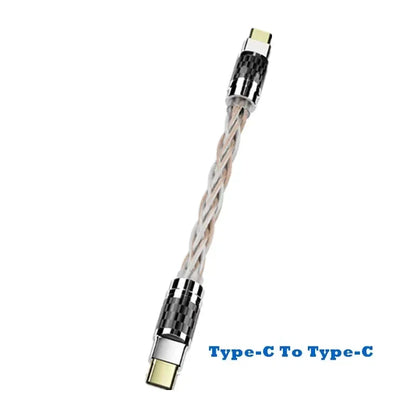 Hifi OTG Audio Converter Type C Micro USB Headphone Adapter 4N Pure Silver Wire Amplifier Sound Card USB C Data Cable Converters