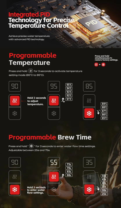 HiBREW Portable Espresso Coffee Machine for Car & Home Camping Coffee Maker Fit Nespresso Dolce Capsule Powder H4C