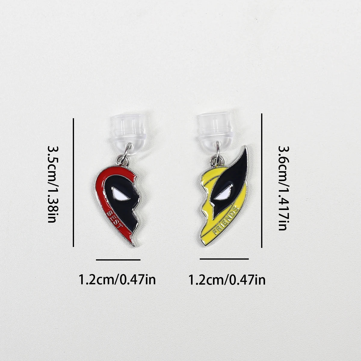Mobile Phone Dust Plug Pendant Accessories Decorations For Iphone For Samsung For Xiaomi Deadpool Wolverine Cospay Best Friends