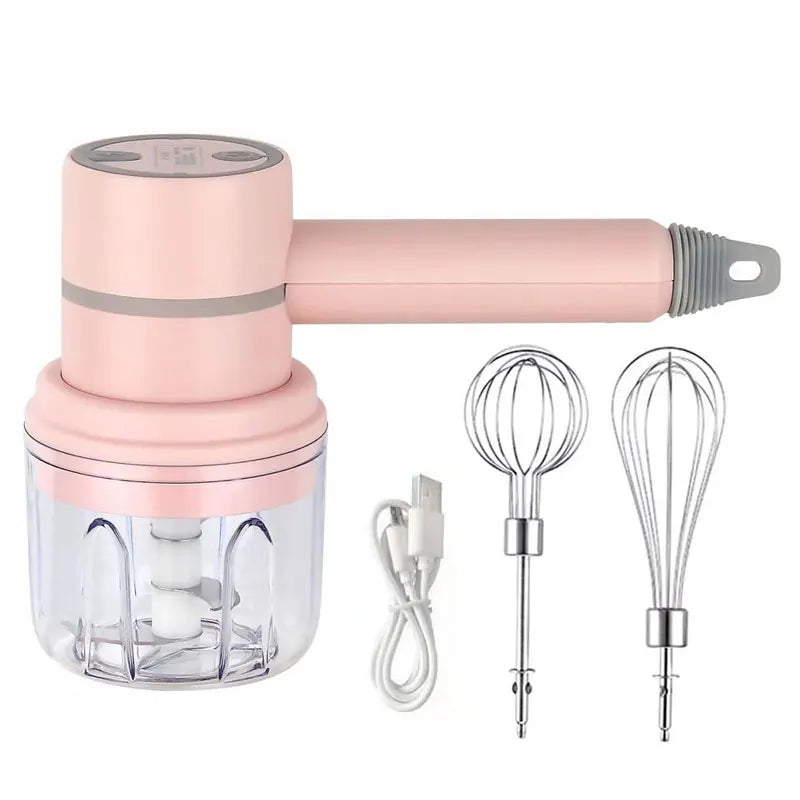 Wireless Portable Electric Food Mixer Hand Blender 3 Speeds High Power Dough Blender Egg Beater Baking Hand Mixer Kitchen Tools - Merit Sell