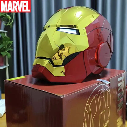 Marvel Avengers Iron Man Mk5 Helmet 1:1 Voice Control Mk50 Automatoc Cosplay With Led Light Electronic Close Ironman Helmet Gift