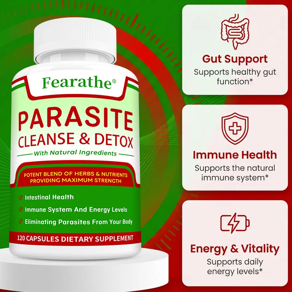 Parasite Cleanse & Detox Capsules - Promote Intestinal Cleansing and Detoxification, Relieve Constipation Supplements