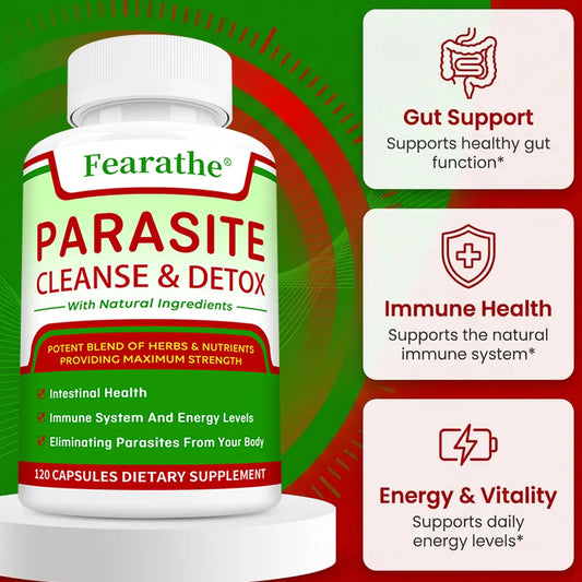 Parasite Cleanse & Detox Capsules - Promote Intestinal Cleansing and Detoxification, Relieve Constipation Supplements