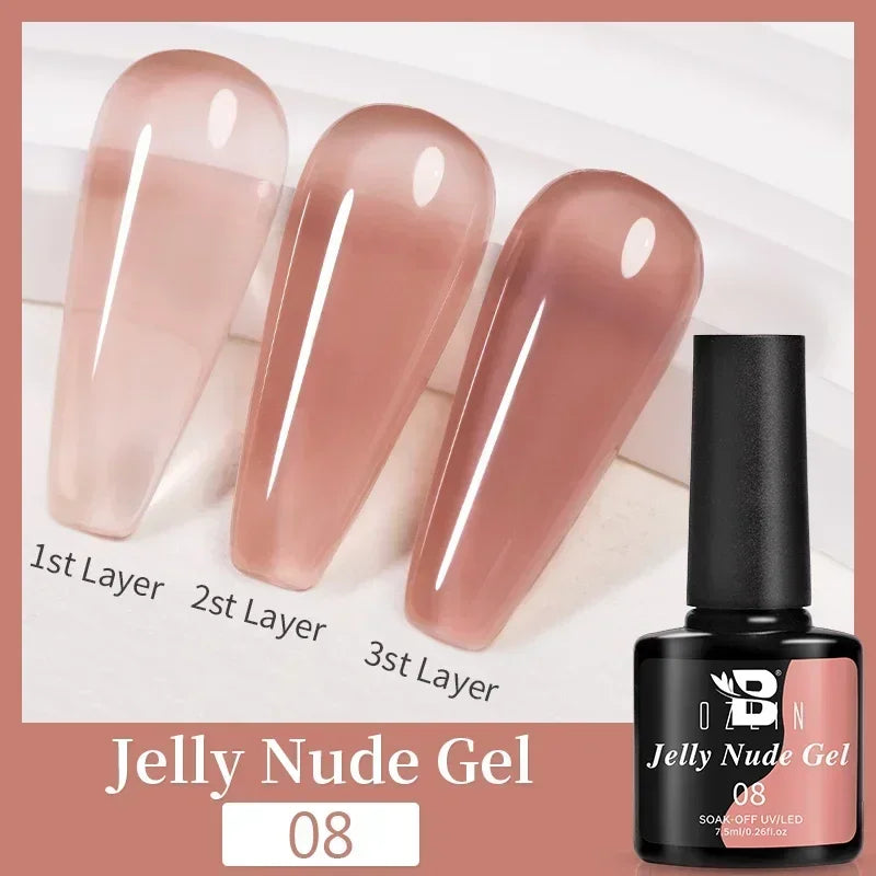 AWStorG 15ML Fiber Builder Nail Gel In A Bottle UV Semi Permanent Clear Pink Nail Strengthener Extension Construction Gel