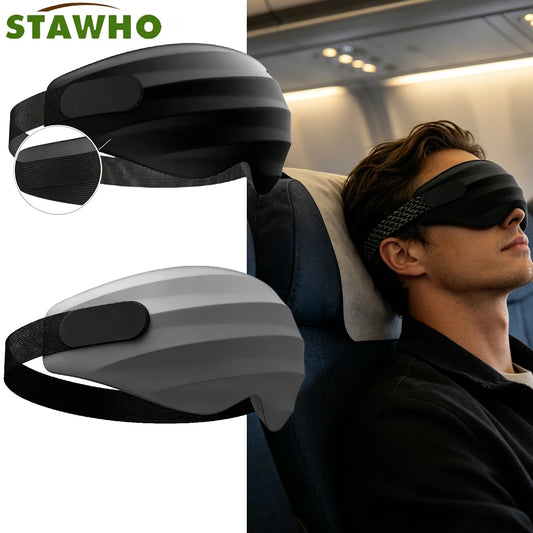Lightweight 3D Sleep Mask, Pressure-Free Light Blocking Eye Mask for Men & Women, Adjustable Blindfold for Travel, Nap & Yoga