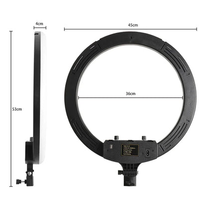 18 Inch 45cm Selfie RGB Ring Light with Tripod Usb Rechargeable LED Light, Dimmable, for Photo Studio
