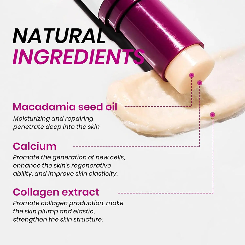 2pcs Calcium Volume Multi Balm Korean Skincare Stick,Face & Eye Cream,Collagen Deep Moisturizing Anti-Wrinkle for Pre Makeup