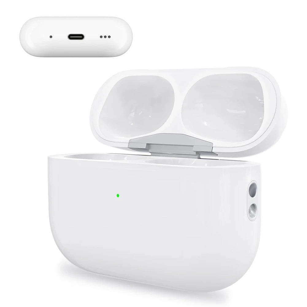 Wireless Charging Case 450mAh Replacement with Bluetooth-Compatible Pairing Sync Button for AirPods Pro 2nd & 1st Gen