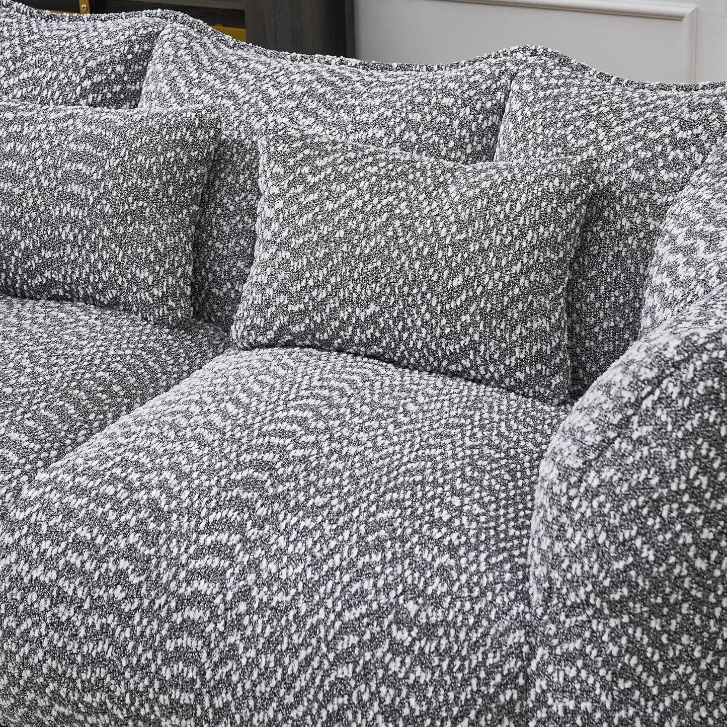 Soft Bean Bag Chair for Two with High Resilience Foam Core, Square Recliner Sofa for Living Room & Outdoor Terrace,, Customized