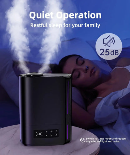 Ultrasonic Humidifier 6L 360° Adjustable Mist Direction 7 Color Light Aroma Fragrance for Bedroom,Children's Room,300 ml/h 3 Gea