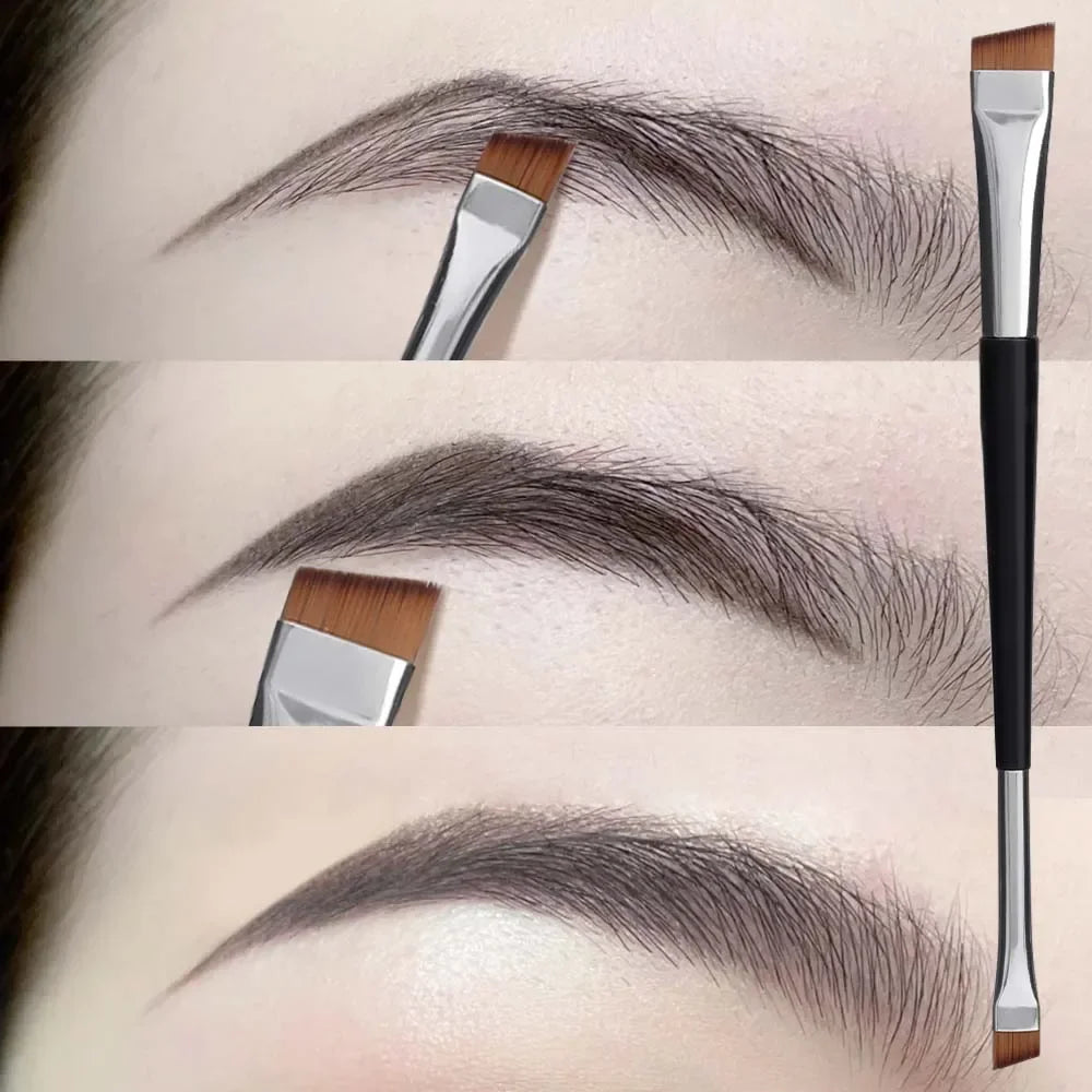 Professional Eyebrow Brush Eyeliner Angled Flat Head Blade Eye Liner Brow Contour Makeup Brushes Double-head Make Up Tools 15pcs