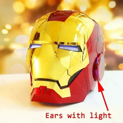 Marvel Avengers Iron Man Mk5 Helmet 1:1 Voice Control Mk50 Automatoc Cosplay With Led Light Electronic Close Ironman Helmet Gift