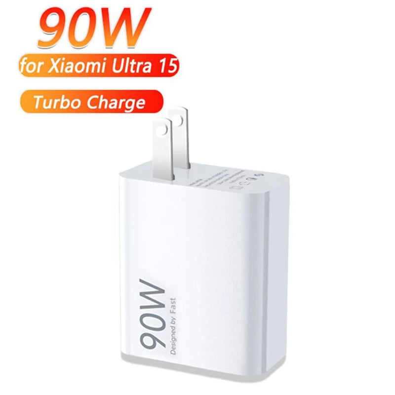 90w 6A Mobile Phone Charger Charging Head European And American Plug Adapter Fast Charging Head Suitable For Xiaomi Redmi