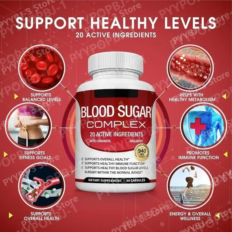 Blood Sugar Capsules Daily Wellness Supplements with Cinnamon & Alpha Lipoic Acid Ingredient Metabolic Balance Support 60 Count