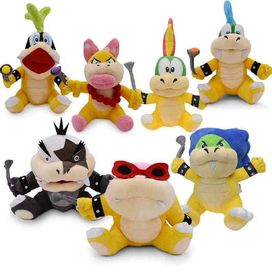 7 Styles Bowser Son Bros Plush Toys Iggy Wendy Morton Roy Ludwig Stuffed Animal Doll Baby Birthday Christmas Gifts